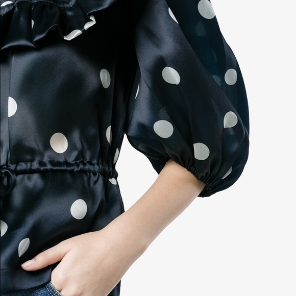 GANNI RUFFLE POLK DOT TOP 4 - Picture 10 of 10